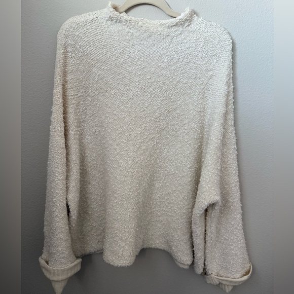 Free People Cuddle Up Pull Over Oversized Ivory Sweater Size S - Picture 3 of 13